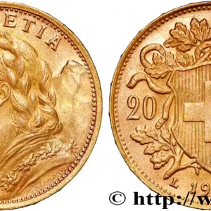 OR, PALLADIUM ET PLATINE INVESTISSEMENT 20 Francs "Vreneli" 1935 Berne fwo_809447 Monde Pas Cher
