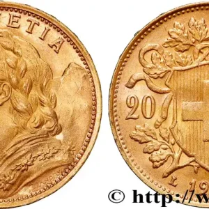 OR, PALLADIUM ET PLATINE INVESTISSEMENT 20 Francs "Vreneli" 1935 Berne fwo_809450 Monde Édition Limitée