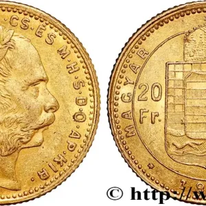 OR, PALLADIUM ET PLATINE INVESTISSEMENT 20 Francs or ou 8 Forint, 2e type François-Joseph Ier 1882 Kremnitz fwo_809457 Monde Dernière Chance