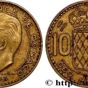 Certifié MONACO 10 Francs Rainier III 1951 Paris fwo_814469 Monde