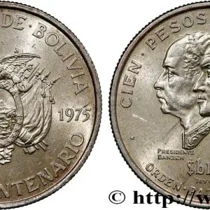 Garantie Incluse BOLIVIE 100 Bolivianos 150 ans de l’Indépendance 1975 fwo_815247 Monde