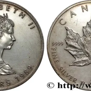 CANADA 5 Dollars (1 once) 1989 fwo_818500 Monde Bon Plan