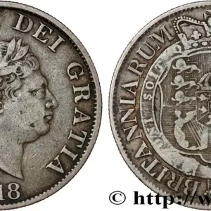 GRANDE-BRETAGNE - GEORGES III 1/2 Crown type à la petite tête 1818 fwo_812707 Monde Commander Vite