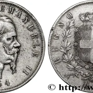 ITALIE - ROYAUME D'ITALIE - VICTOR-EMMANUEL II 5 Lire 1864 Naples fwo_814604 Monde Tendance