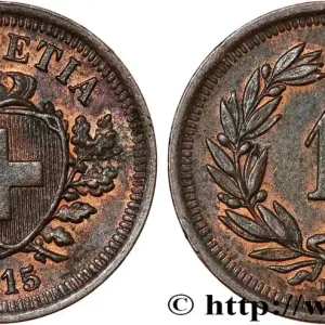 SUISSE 1 Centime (Rappen) Croix Suisse 1915 Berne fwo_815010 Monde Prix Choc