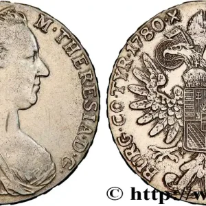 AUTRICHE 1 Thaler (REFRAPPE) Marie-Thérèse 1780 Vienne fwo_728755 Monde Fait Main
