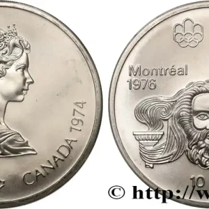 Nouvelle Collection CANADA 10 Dollars JO Montréal 1976 tête de Zeus 1974 fwo_774811 Monde