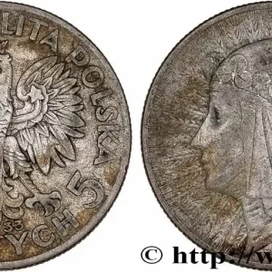 Meilleure Vente POLOGNE 5 Zlotych reine Jadwiga 1933 Varsovie fwo_777244 Monde