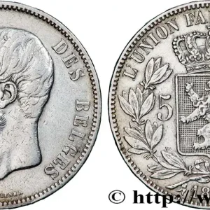 BELGIQUE 5 Francs Léopold II 1873 fwo_780411 Monde Meilleur Prix