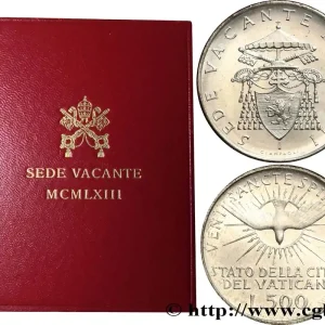 Réduction VATICAN ET ÉTATS PONTIFICAUX 500 Lire Sede Vacante Colombe 1963 Rome fwo_806783 Monde