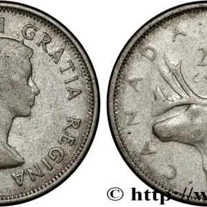 Premium CANADA 25 Cents Elisabeth II 1961 fwo_808445 Monde