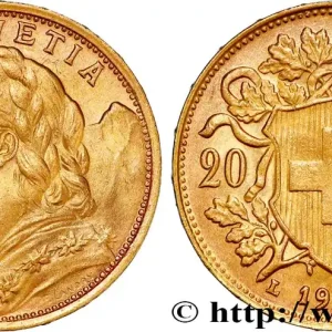 OR, PALLADIUM ET PLATINE INVESTISSEMENT 20 Francs "Vreneli" 1935 Berne fwo_809451 Monde Retour Gratuit