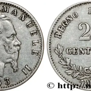 ITALIE 20 Centesimi Victor Emmanuel II 1863 Milan fwo_809610 Monde Usine Directe