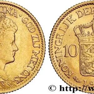 OR, PALLADIUM ET PLATINE INVESTISSEMENT 10 Gulden Wilhelmina 1913 Utrecht fwo_815496 Monde Édition Limitée