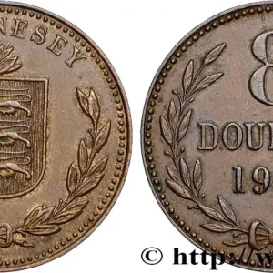 Prix Promo GUERNESEY 8 Doubles armes du baillage de Guernesey 1945 Heaton fwo_817290 Monde