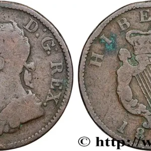 IRLANDE 1/2 Penny Georges IV 1822 fwo_817319 Monde Nouveauté