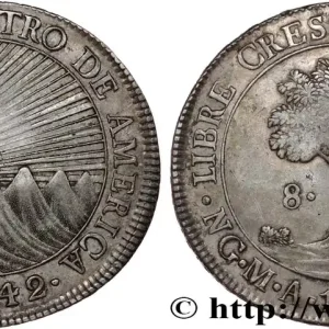 RÉPUBLIQUE DE L'AMÉRIQUE CENTRALE 8 Reales 1842 Guatemala fwo_804333 Monde Vente Directe