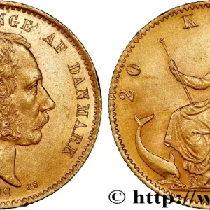 DANEMARK - ROYAUME DU DANEMARK - CHRISTIAN IX 20 Kroner 1890 Copenhague fwo_809892 Monde Livraison Mondiale