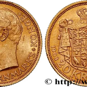 Achat Immédiat DANEMARK - ROYAUME DE DANEMARK - FRÉDÉRIC VIII 20 Kroner 1908 Copenhague fwo_809894 Monde