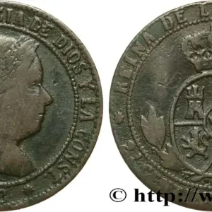 ESPAGNE 2 1/2 Centimos de Escudo Isabelle II 1868 Oeschger Mesdach & CO fwo_611144 Monde Tendance