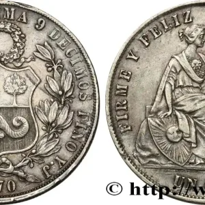 Nouvel Arrivage PÉROU 1 Sol 1870 Lima fwo_614859 Monde