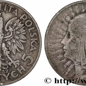 Meilleure Vente POLOGNE 5 Zlotych aigle / reine Jadwiga 1932 Londres fwo_777214 Monde