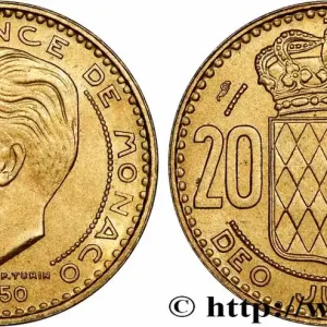 MONACO 20 Francs Rainier III 1950 Paris fwo_781827 Monde Achat Immédiat