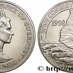 Marque GUERNESEY 2 Pounds papillon Gonepteryx 1998 fwo_782209 Monde