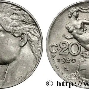 ITALIE 20 Centesimi allégorie de la Liberté 1920 Rome fwo_786175 Monde Tendance