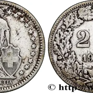 SUISSE 2 Francs Helvetia 1904 Berne fwo_789665 Monde Commander Maintenant