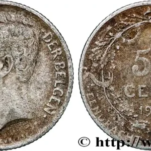 Promotion Saisonnière BELGIQUE 50 Centimes Albert Ier légende en flamand 1911 fwo_793626 Monde