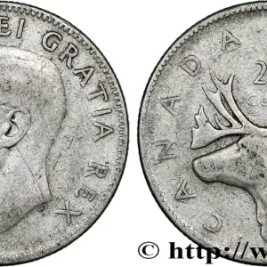 CANADA 25 Cents Georges VI 1952 fwo_793787 Monde Offre Limitée