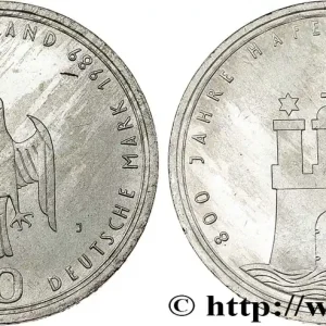 ALLEMAGNE 10 Mark 800e anniversaire de la charte de ville libre de Hambourg 1989 Hambourg fwo_796099 Monde Réduction