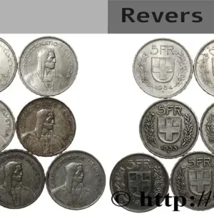 ARGENT D'INVESTISSEMENT Lot de 10 x 5 Francs Berger des alpes n.d. Berne fwo_807124 Monde Offre Du Jour