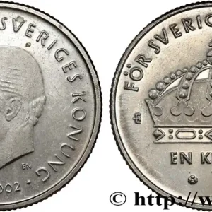SUÈDE 1 Krona Charles XVI Gustave 2002 fwo_809540 Monde Prix Réduit
