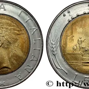 ITALIE 500 Lire tête de femme représentant la République / Place et Palais du Quirinal à Rome 1986 Rome - R fwo_810468 Monde Achat Immédiat
