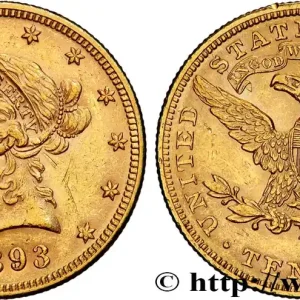 Livraison Gratuite OR, PALLADIUM ET PLATINE INVESTISSEMENT 10 Dollars "Liberty" 1893 Philadelphie fwo_815483 Monde