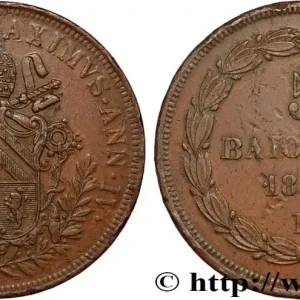 Usine Directe VATICAN ET ÉTATS PONTIFICAUX 5 Baiocchi au nom de Pie IX an IV 1849 Rome fwo_818326 Monde