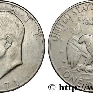 ÉTATS-UNIS D'AMÉRIQUE 1 Dollar Eisenhower / aigle posé sur la Lune 1971 Philadelphie fwo_818471 Monde Artisanat