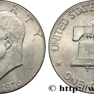 Offre Exclusive ÉTATS-UNIS D'AMÉRIQUE 1 Dollar Eisenhower bicentenaire 1976 Philadelphie fwo_818475 Monde