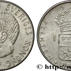 SUÈDE 1 Krona Gustave VI 1967 fwo_818506 Monde Commande En Gros