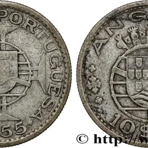 ANGOLA 10 Escudos 1955 fwo_818508 Monde Fait Main
