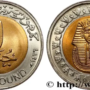 ÉGYPTE 1 Pound (Livre) masque funéraire du pharaon Toutânkhamon an 1426 2005 fwo_818635 Monde Petit Prix