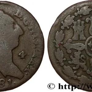 Nouvelle Collection ESPAGNE 4 Maravedis Charles III 1781 Ségovie fwo_818666 Monde