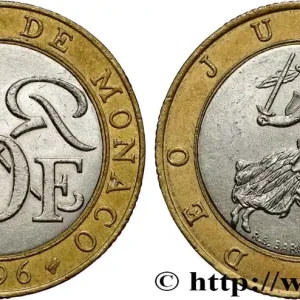 MONACO 10 Francs Rainier III 1996 Paris fwo_818707 Monde Nouvel Arrivage