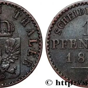 ALLEMAGNE - PRUSSE 1 Pfenning Royaume de Prusse 1860 Berlin fwo_818708 Monde Top Vente