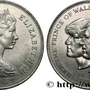 Premium ROYAUME-UNI 25 New Pence (1 Crown) mariage du Prince de Galles et de Lady Diana Spencer 1981 fwo_819358 Monde