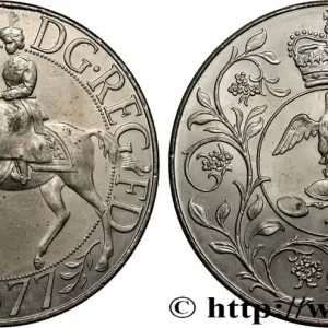ROYAUME-UNI 25 New Pence jubilé d’argent d’Elisabeth II 1977 fwo_819359 Monde Nouvel Arrivage