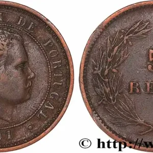 Premium PORTUGAL - ROYAUME DU PORTUGAL - CHARLES Ier 5 Réis 1891 fwo_779014 Monde