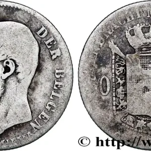 BELGIQUE 50 Centiemen (Centimes) Léopold II 1886 fwo_789588 Monde Top Vente